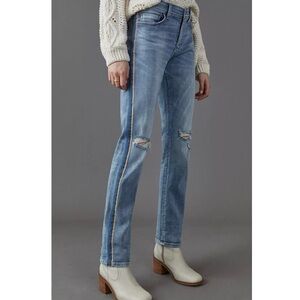 Pilcro Letterpress Side Stripe Mid-Rise Slim Boyfriend Distressed Jeans Size 26